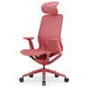 アリア チェア 可動肘ヘッドレスト付き コーラルレッド RFARC-001CR-HR