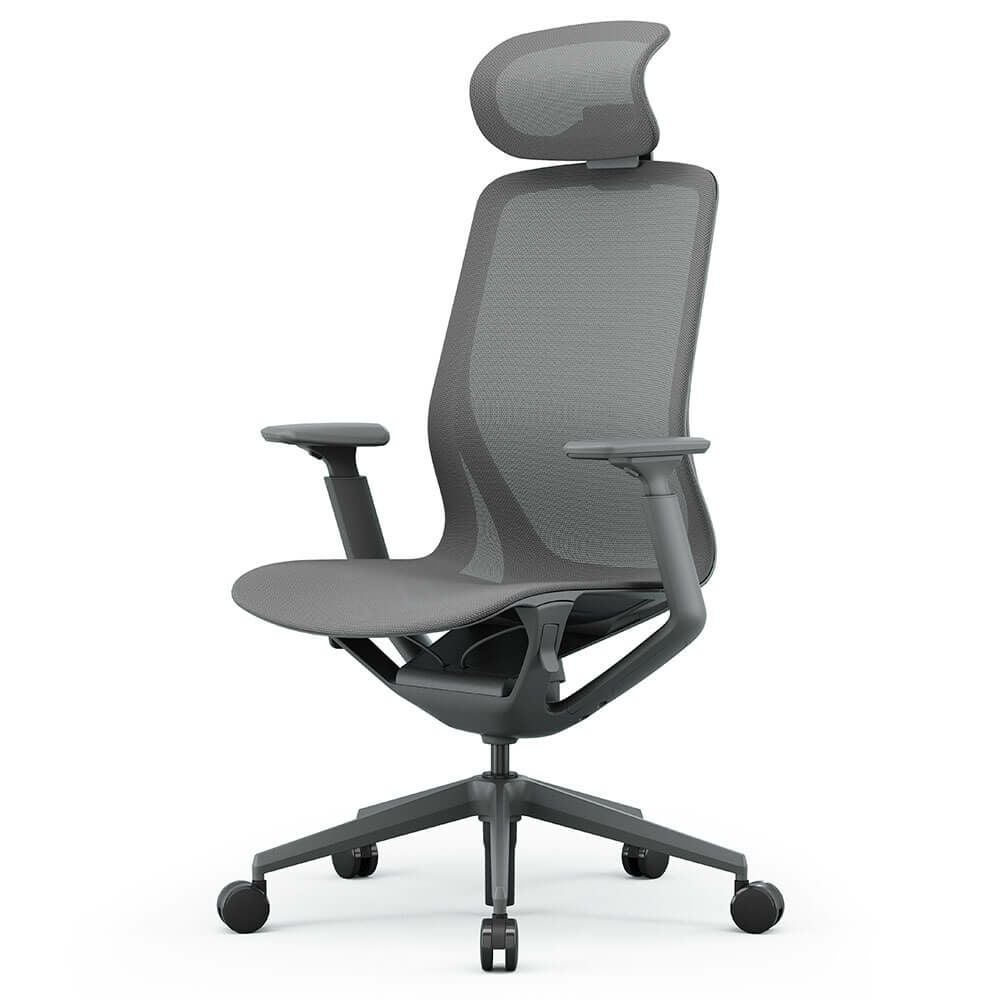 アリア チェア 可動肘ヘッドレスト付きダークグレー RFARC-001DG-HR