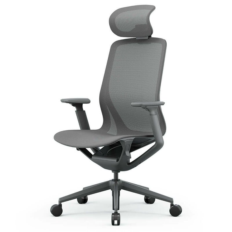 アリア チェア 可動肘ヘッドレスト付きダークグレー RFARC-001DG-HR