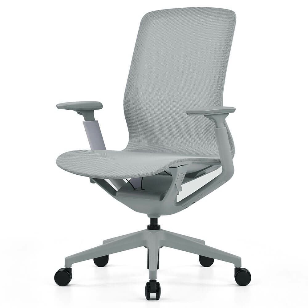 アリア チェア 可動肘付き ライトグレー RFARC-001LG