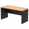 ソリード フリーアドレス用ハーフデスク W1400×D600 オーク×ブラック脚 RFTFH-1460OA-BL