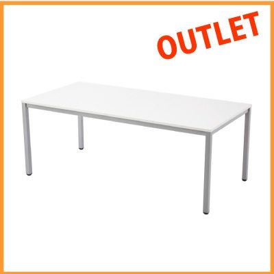 【アウトレットセール】ミーティングテーブル W1800xD900 ホワイト