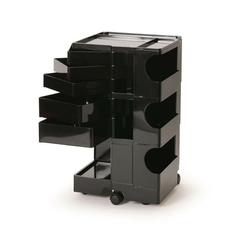 ボビーワゴン 3段 5トレイ ブラックIB01-B35-BK