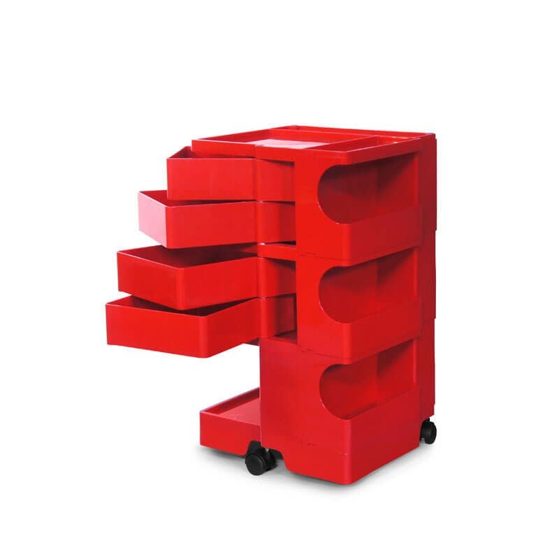 ボビーワゴン 3段 4トレイ レッドIB01-B34-RE