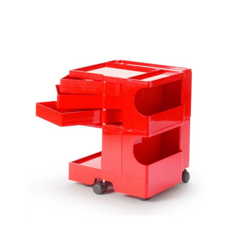 ボビーワゴン 2段 3トレイ レッドIB01-B23-RE