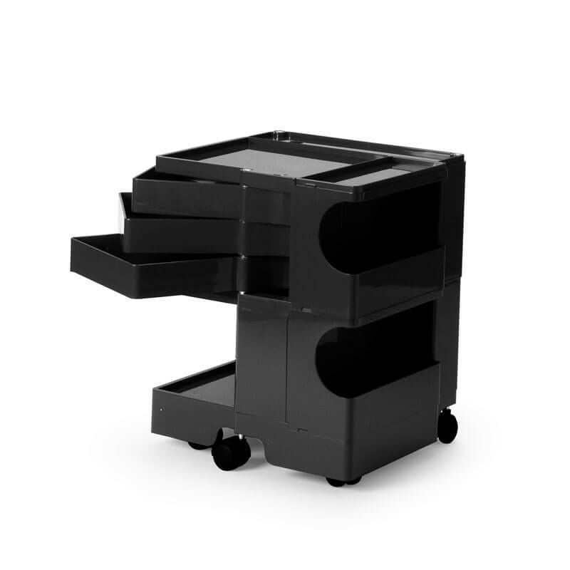 ボビーワゴン 2段 3トレイ ブラックIB01-B23-BK