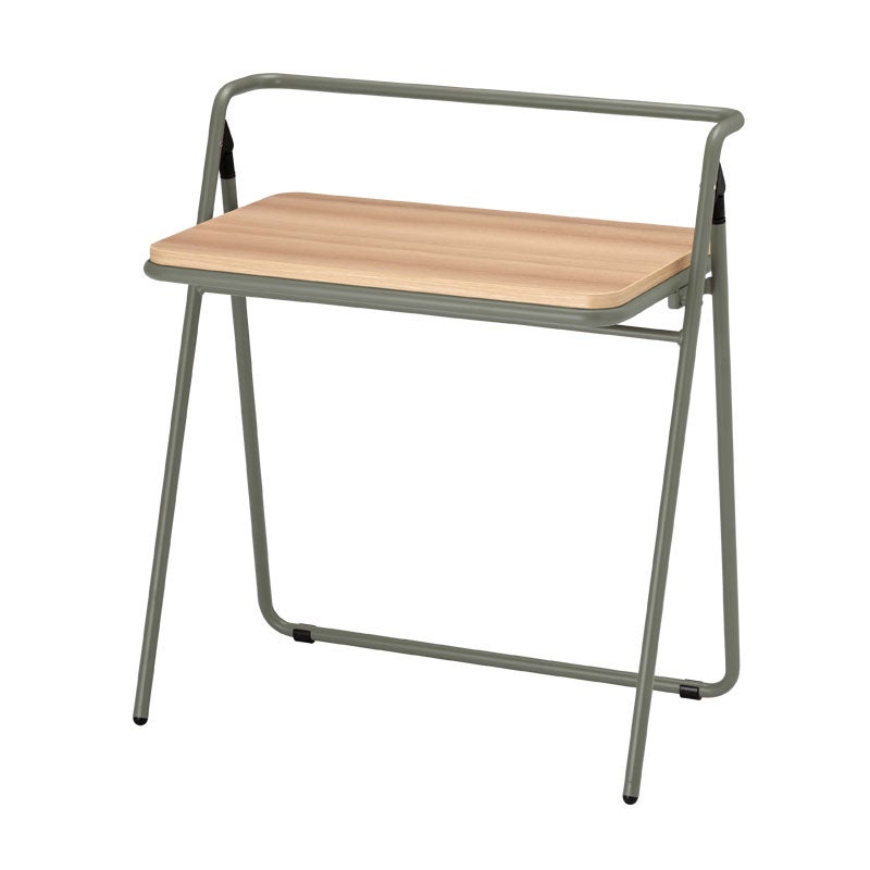 FAM furniture 折りたたみﾃｰﾌﾞﾙ 天板ﾒｰﾌﾟﾙ ｻﾃﾝｸﾞﾘｰﾝ ◇FAM-FTG